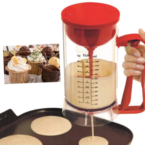 Versatile Electric Mixer & Dispenser for Pancakes & Muffins